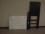 Dry Erase Board and Screen and Easel (Against Wall)