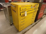 Daniels Rolling Tool Cabinet, Yellow