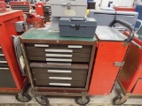 Kenedy Rolling Tool Cabinet w/Vise & 3 Small Tool Box Gray