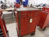 Waterloo Roller Cabinet w/Vise Red