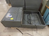 48'' Gray Steel Storage Cabinet w/Glass Door