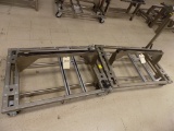 (2) Fabricated Stainless Steel Roller Stand Fixtures