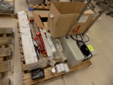 Pallet w/Shoe Cleaner, Tool Hanger Stand, Flow Meters, Specimen Dishes, etc