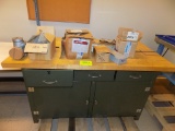 5' Workbench w/3-Drawers & 2-door storage Underneath.  Heavy Wood Counter w