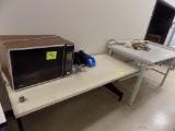 (2) 6' Workbenches w/Contents, Mont. Ward Microwave, Ultra Violet Inspectio