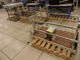 (3) Benches on Pallets (1) 5' with Heigth Adjustments Missing Cranks (1) 6'