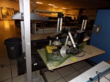 6' Work Table with 4 Head Fume Collector a Xenon Spot Curing System, Solder