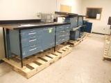8' Chem Lab Bench, 4 Lab Bench Bases and 8' Chem Lab Counter Top