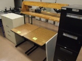 4 Drawer File Cabinet, (2) Printer Tables, Lateral File