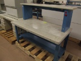 5' Work Bench With Riser on Pallet