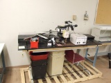 Pallet with 6' Work Bench, Unipulse Welder, Power Supply Microscope, Chair