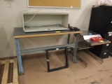 5' Work Table, Wall Cabinet and 24'' Stainless Table