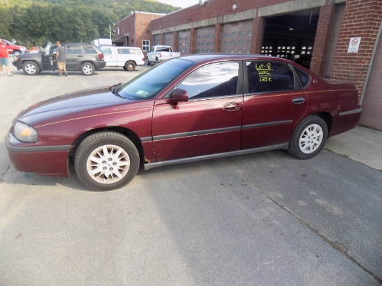 2002 Chevrolet Impala, 4DSN, Maroon, Automatic, No Power Steering, 129,753