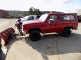 1985 Chevrolet Blazer, Red, Military Vehicle, Diesel, 4WD With Western 8' S