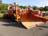 1985 Autocar Truck, Orange, T/A, Cab and Chassie with 11' Front Snow Plow a