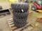 (4) New Camso 12-16.5 SSL Tires Mtd on 7 Lug NH Rims (4x Bid Price)