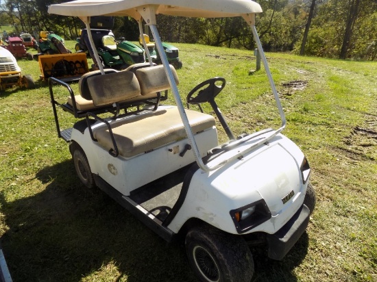 Yamaha Gas Golf Cart with Flip Over Rear Seat and Canopy