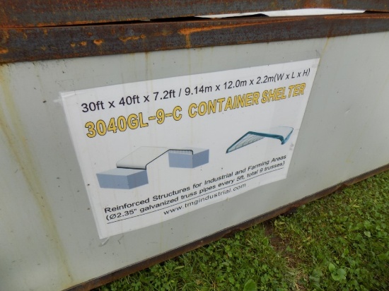 NIB 30x40x7.2' Container Shelter
