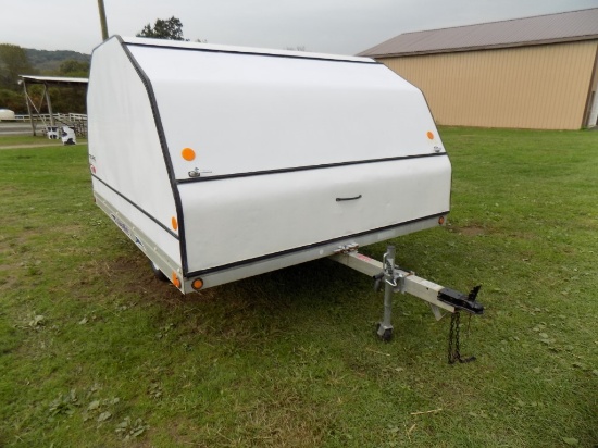 2001 Loadrite Snowmobile Trailer, Aluminum/Clamshell Style, Like New, Vin#