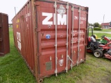 20' Storage / Shipping Container, Red, SIM