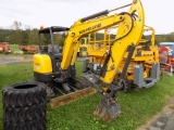 2016 New Holland E37-C Midi Excavator w/ Front Blade, Hyd. Thumb, Quik Coup