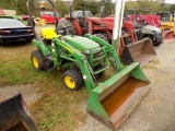 John Deere 2305 4WD, Compact Tractor with Loader, 3Pth Hydro DSL, 1373 Hour