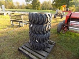 (4) New 12-16.5 SSL Tires Mtd. on Cat Rims (4x Bid Price)