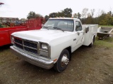 1991 Dodge 3500 Service Truck, 2WD with Service Body, Cummins DSL Engine, 2