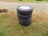 (4x) New Provider ST205/75/R15 Trailer Tires, 5 Lug Rims