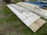 Large Group of White & Tan Steel Roofing/Siding