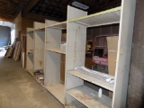 (4) Sections of 8' Tall Metal Shelving w/Contents, Hardware, Chain Binders,