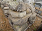 Pallet of Lg. Fossiled Landscape Boulders - Caged (sold by pallet)