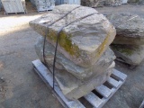 Pallet with (3) Large Decorative Fossiled Landscape Stones (Sold by Pallet)