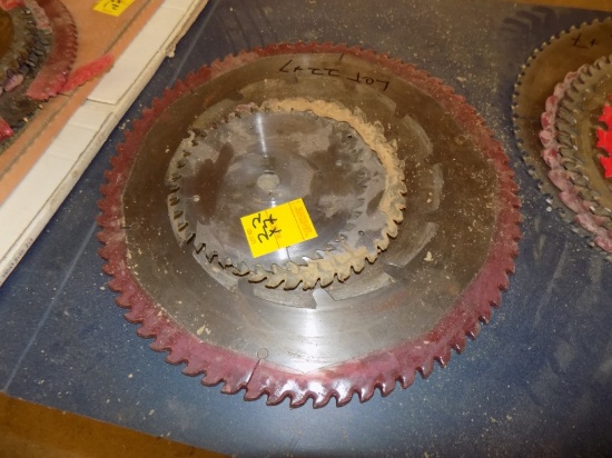 Group of (7) Saw Blades Misc Sized 14'' Down to 6'' Some Are Resharpened