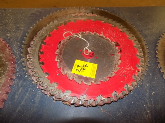 Group of (7) Saw Blades Misc Sized 14''Down to 6'' Including a 10'' Freud B