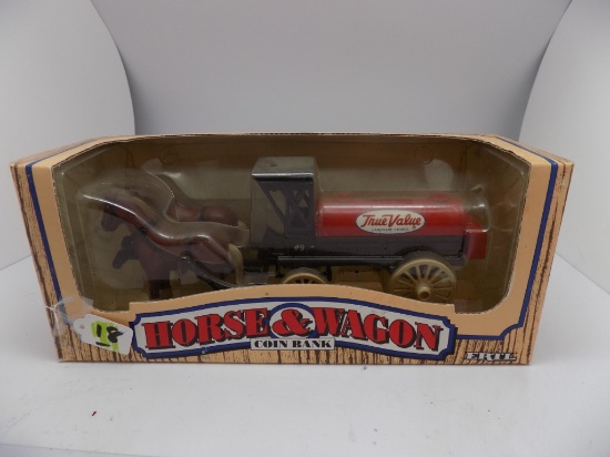 True Value Horse & Wagon Coin Bank by Ertl in Good Box