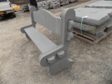 Custom Bluestone Bench, 5' Wide, 3 1/2'' Tall, Engraveable, Real Nice