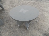 Engraved Butterfly, Bluestone Table 30'' Real Neat