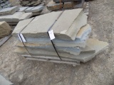 Pallet of (5) Large Natural Cleft Stepping Stones - Sold By Pallet