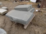 Pallet of (5) Large Natural Cleft Stepping Stones - Sold by Pallet