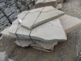 Pallet of (5) Large Natural Cleft Stepping Stones - Sold By Pallet