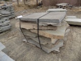 Pallet of (12) Large Natural Cleft Stepping Stones - Sold By Pallet