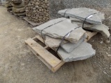 Pallet of (4) Large Tumbled Garden Steppers - Sold By Pallet