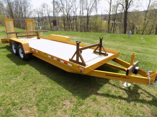 New Cross Country 5HD20 Equipment Trailer w/ Ramps, T/A 20' Deck, 10,000 Ib