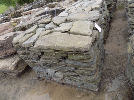 Pallet of Tumbled Colonial Stacked Wallstone, 2''-3'' Thick, Sold by Pallet