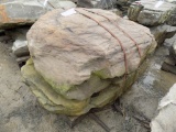 Pallet of (2) Large, Heavy Fossilled Decorative Stones/Boulders, Sold by Pa