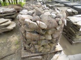 Large Pallet Basket of Heavy Fieldstone Boulders, Sold by Pallet