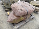 Pallet of (2) Landscaped Boulders, Heavy Fossilled, Sold by Pallet