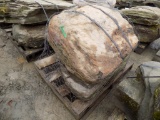 Pallet of (2) Landscaped Boulders, Heavy Fossilled, Sold by Pallet