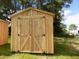 8x8 Amish Build Shed, Green Roof